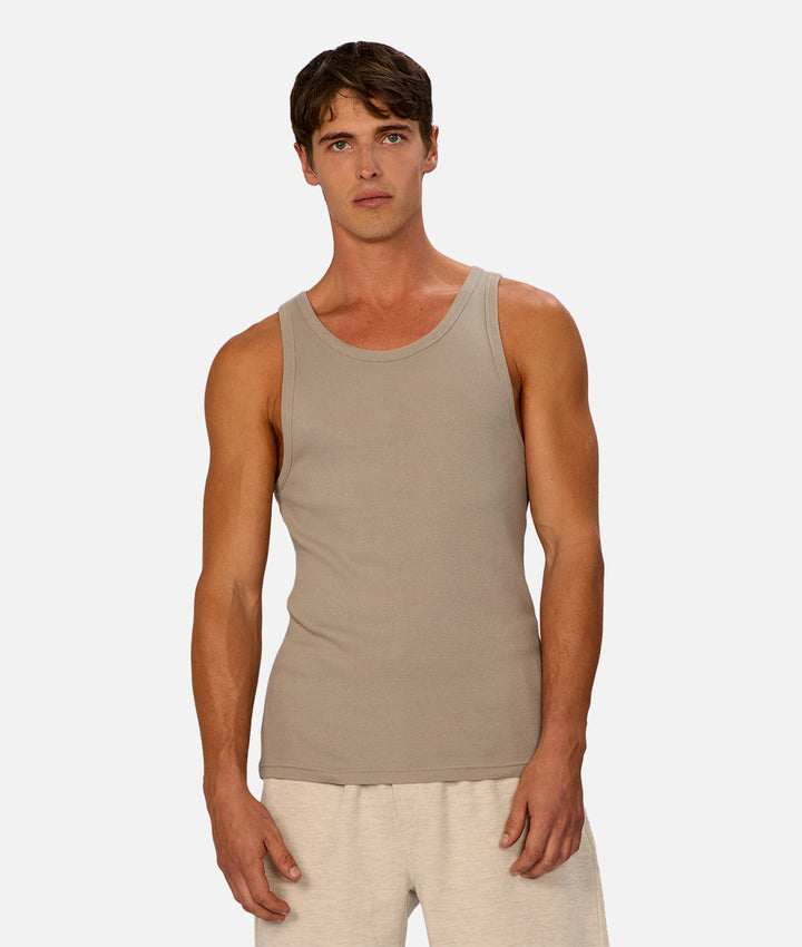 The Brando Ribbed Singlet - Putty