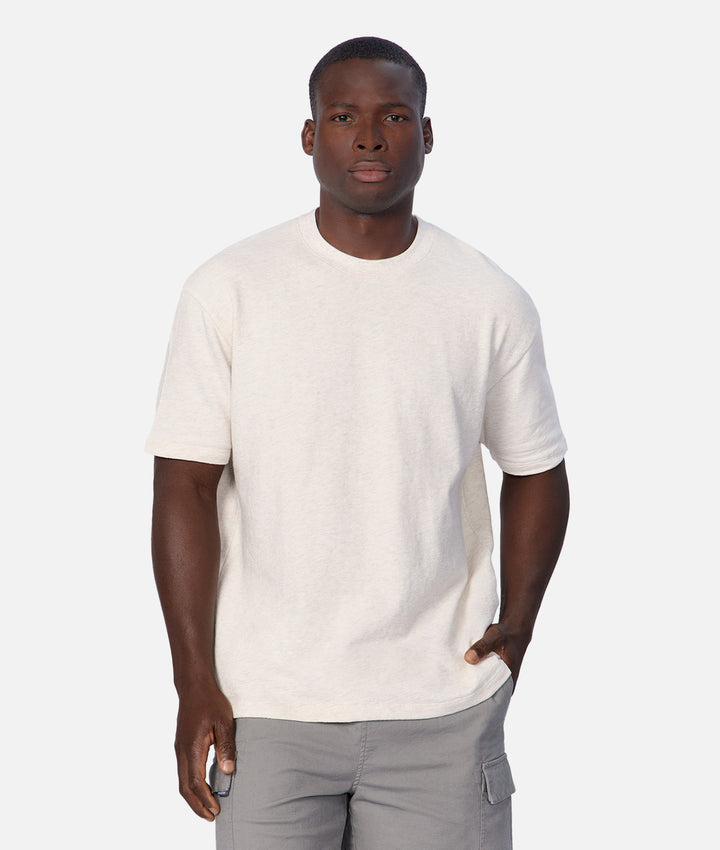 The Henderson Boucle Tee - Chalk Marle