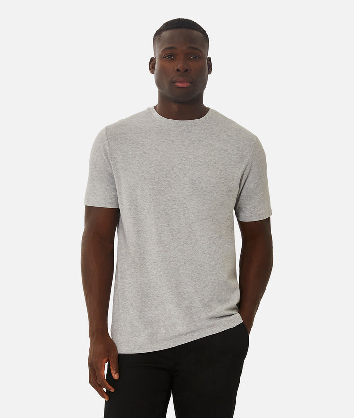 The New Basic Crew Tee - Light Grey Marle