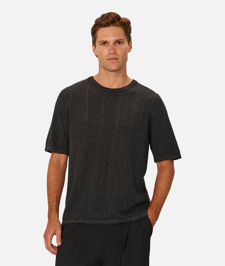 The Nimes Tee - Charcoal Marle