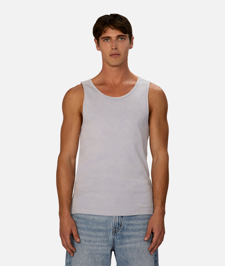 The Washed Brando Ribbed Singlet - Chambray